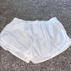 white nike shorts